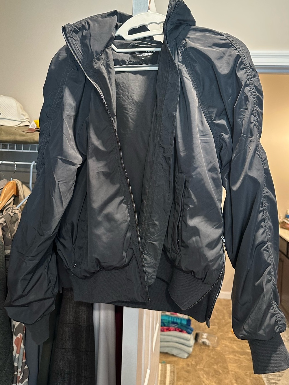 Athleta Jetset Bomber Grey